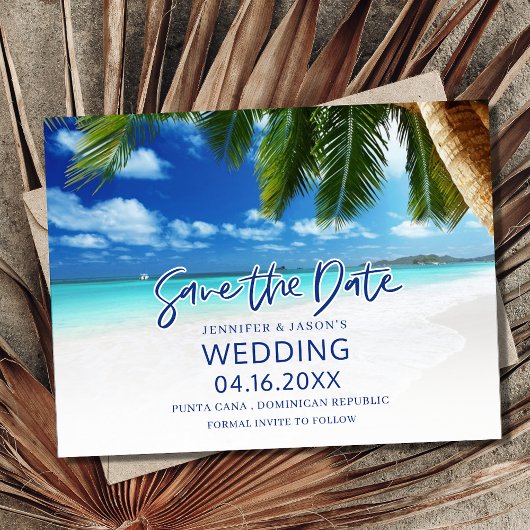 Punta Cana Beach Destination Wedding Save The Date