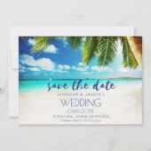 Punta Cana Beach Destination Wedding Save The Date (Voorkant)