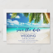 Punta Cana Beach Destination Wedding Save The Date (Voorkant)