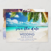 Punta Cana Beach Destination Wedding Save The Date (Voorkant / Achterkant)
