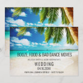 Punta Cana Beach Destination Wedding Save The Date (Voorkant / Achterkant)