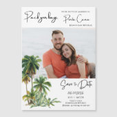 Punta Cana Beach Destination Wedding Save the Date Magnetische Uitnodiging (Voorkant)