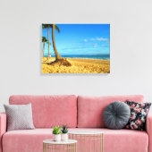 PUNTA CANA BEACH OP CANVAS 20 "x 16" Afdruk (Insitu (Woonkamer))