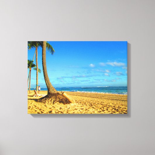 PUNTA CANA BEACH OP CANVAS 20 "x 16" Afdruk (Voorkant)