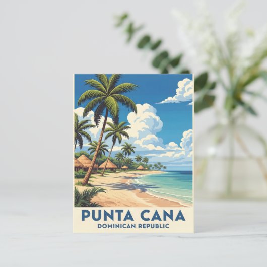 Punta cana beach paradise briefkaart (Staand voorkant)