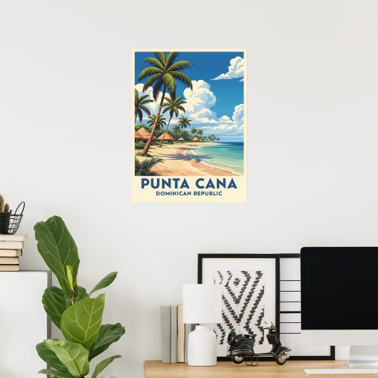 Punta cana beach paradise poster (Thuiskantoor)