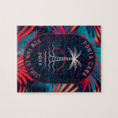 Punta Cana Beach partij Palmboom bladeren zonsonde Legpuzzel (Horizontaal)