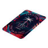 Punta Cana Beach partij Palmboom bladeren zonsonde Magneet (Linkerzijde)