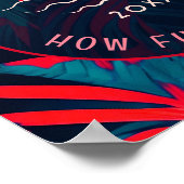 Punta Cana Beach partij Palmboom bladeren zonsonde Poster (Hoek)