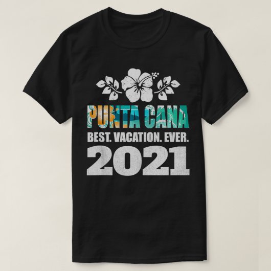 Punta Cana Best Vacation Ever 2021 Souvenir Tank T (Design voorkant)