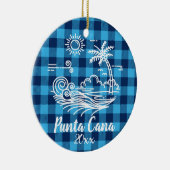 Punta Cana Blue Buffalo kerstmis Keramisch Ornament (Rechts)
