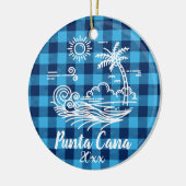 Punta Cana Blue Buffalo kerstmis Keramisch Ornament (Links)