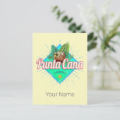 Punta Cana Caribische Dominicaanse Republiek Retro Feestdagenkaart (Staand voorkant)