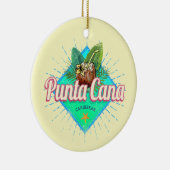 Punta Cana Caribische Dominicaanse Republiek Retro Keramisch Ornament (Rechts)