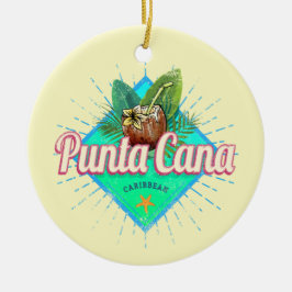 Punta Cana Caribische Dominicaanse Republiek Retro Keramisch Ornament