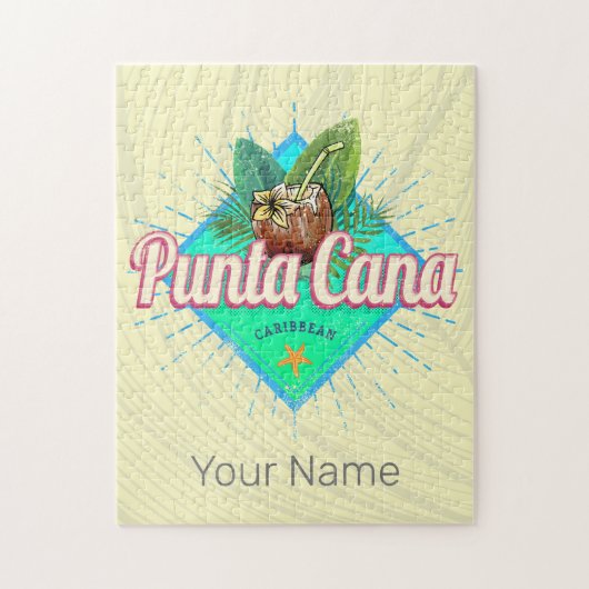 Punta Cana Caribische Dominicaanse Republiek Retro Legpuzzel (Verticaal)