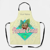 Punta Cana Caribische Dominicaanse Republiek Retro Schort (Voorkant)