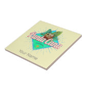 Punta Cana Caribische Dominicaanse Republiek Retro Tegeltje (Zijkant)