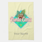 Punta Cana Caribische Dominicaanse Republiek Retro Theedoek (Verticaal)