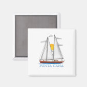 Punta Cana Coastal Nautical Sailing Sailor Magneet (Voorkant / Achterkant)