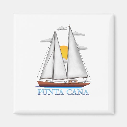 Punta Cana Coastal Nautical Sailing Sailor Magneet (Voorkant)