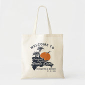 Punta Cana Custom Navy Bruiloft Minimalistische ka Tote Bag (Voorkant)