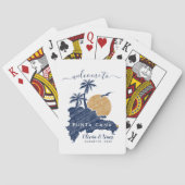 Punta Cana Custom Navy Minimalistische kaart Bruil (Achterkant)