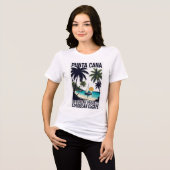 Punta Cana Dominicaans Paradijs Tri-Blend Shirt (Voorkant volledig)