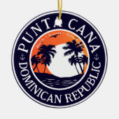Punta Cana Dominicaanse anchor Familie Vakantie Zo Keramisch Ornament (Voorkant)