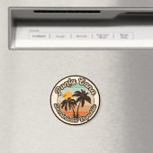 Punta Cana Dominicaanse Palmboom Retro Zonsonderga Magneet (Insitu (Vaatwasser))