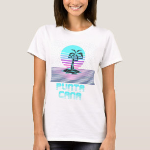 Punta Cana Dominicaanse Republiek 80s Retro Vintag T-shirt