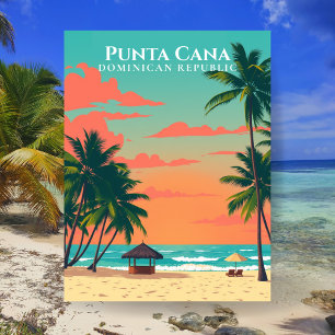 Punta Cana Dominicaanse Republiek Beach Travel Art Briefkaart