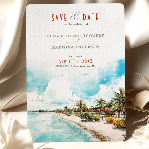 Punta Cana Dominicaanse Republiek Bewaar de datum Kaart
