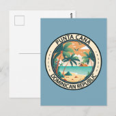 Punta Cana Dominicaanse Republiek Hut Badge Briefkaart (Voorkant / Achterkant)