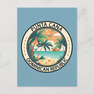 Punta Cana Dominicaanse Republiek Hut Badge Briefkaart