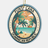 Punta Cana Dominicaanse Republiek Hut Badge Keramisch Ornament (Links)