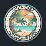 Punta Cana Dominicaanse Republiek Hut Badge Magneet<br><div class="desc">Punta Cana vector art design. Het gebied Bávaro en Punta Cana vormen samen de zogenaamde La Costa del Coco,  of de Coconut Coast,  een gebied van lavish,  allesomvattende resorts.</div>