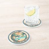 Punta Cana Dominicaanse Republiek Hut Badge Zandsteen Onderzetter (Zijkant)