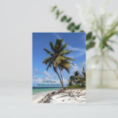 Punta Cana, Dominicaanse Republiek, kokospalm Feestdagenkaart (Staand voorkant)