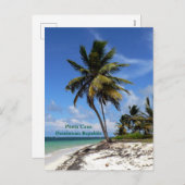 Punta Cana, Dominicaanse Republiek, kokospalm Feestdagenkaart (Voorkant / Achterkant)