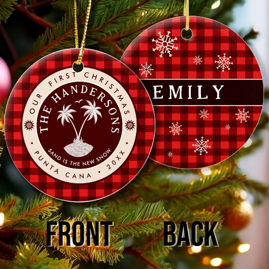 Punta Cana Dominicaanse Republiek Palm Tree Souven Keramisch Ornament