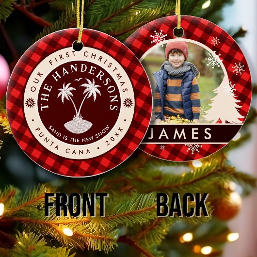 Punta Cana Dominicaanse Republiek Palm Tree Souven Keramisch Ornament