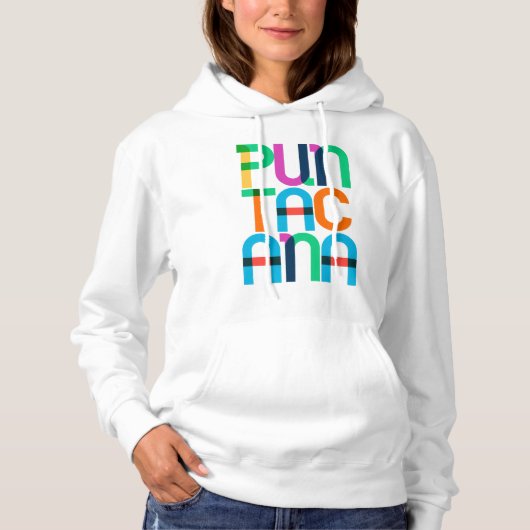 Punta Cana Dominicaanse Republiek Pop Art Letters Hoodie (Voorkant)