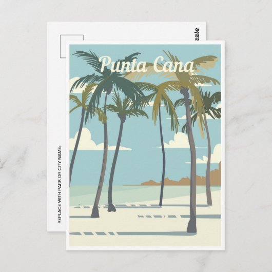 Punta Cana Dominicaanse Republiek Reiskunst  Briefkaart (Voorkant / Achterkant)