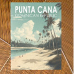 Punta Cana Dominicaanse Republiek Reiskunst  Briefkaart<br><div class="desc">Punta Cana vector art design. Het gebied Bávaro en Punta Cana vormen samen de zogenaamde La Costa del Coco,  of de Coconut Coast,  een gebied van lavish,  allesomvattende resorts.</div>