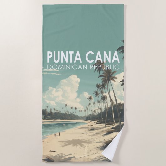Punta Cana Dominicaanse Republiek Reiskunst  Strandlaken (Voorkant)