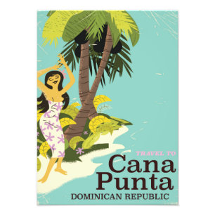 Punta Cana Dominicaanse Republiek Reisposter Foto Afdruk