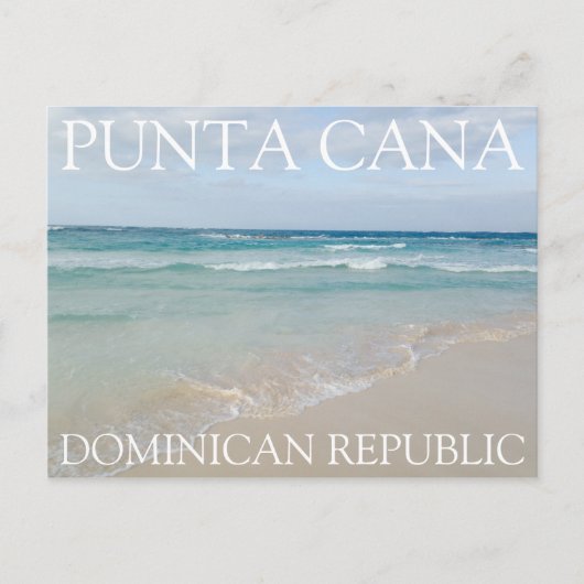 Punta Cana, Dominicaanse Republiek Relaxing Beach Briefkaart (Voorkant)