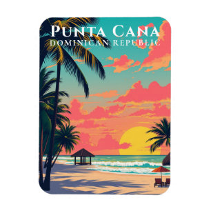 Punta Cana Dominicaanse Republiek Retro Beach Reiz Magneet