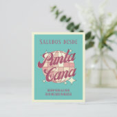 Punta Cana Dominicaanse Republiek Retro Briefkaart (Staand voorkant)